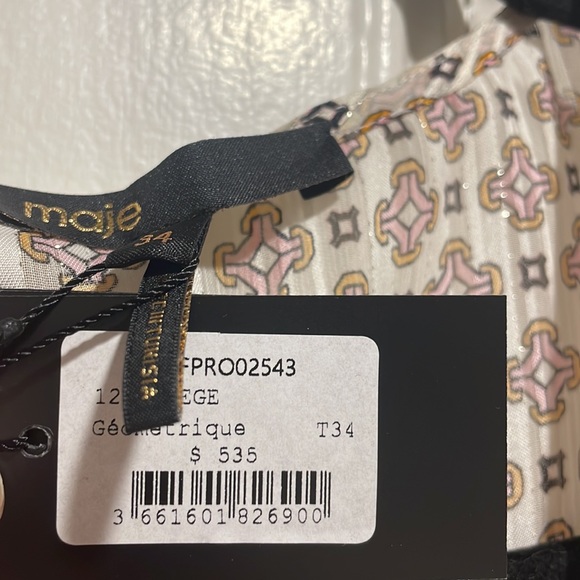 Maje dress, size 34, light pink/ diff colors. Bought for $535 selling for $250 - Picture 6 of 6